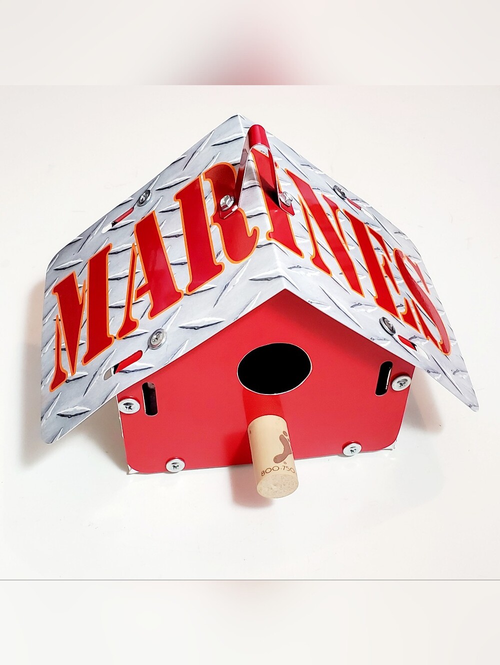 Marines Corps License Plate Handmade Hanging Bird Feeder Unique Gift